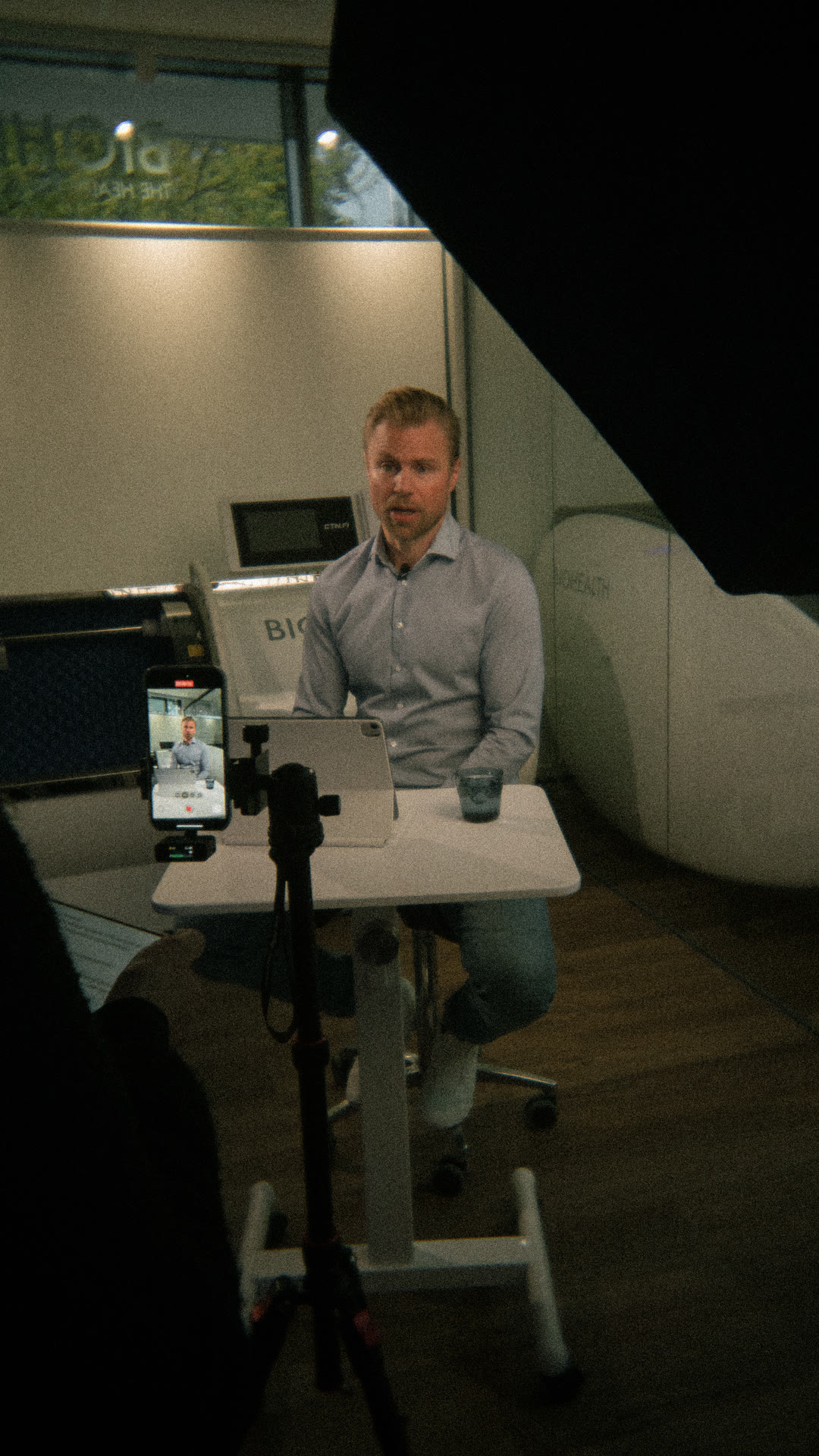 Filming at the Biohealth clinic, from the case study